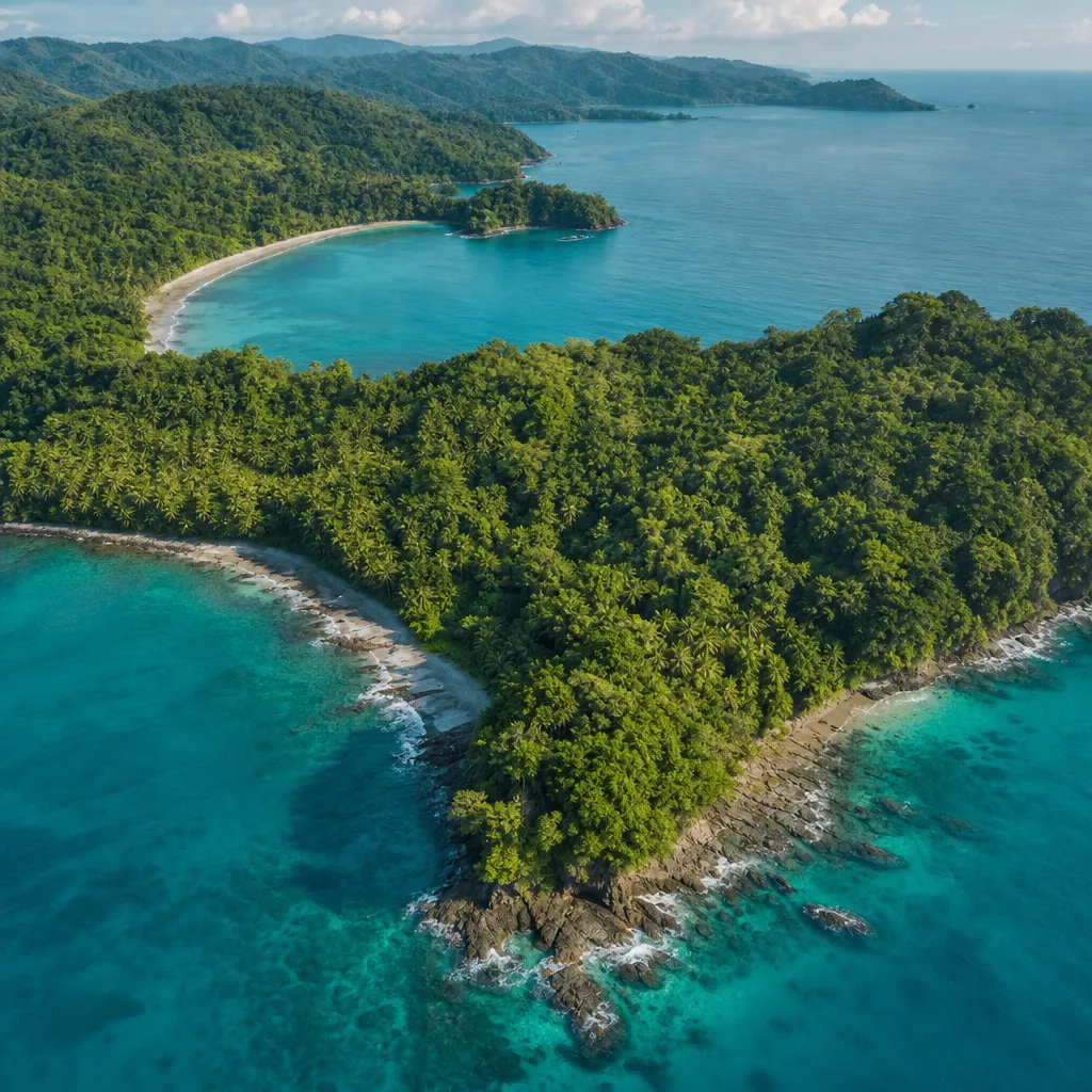 Nicoya Peninsula jungle coastline in Costa Rica