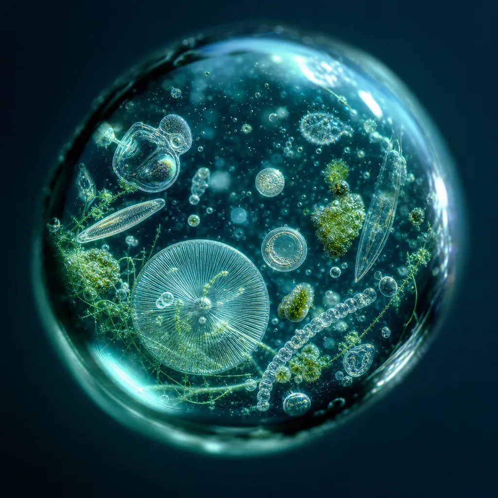 Microscopic life in a single drop of pond water