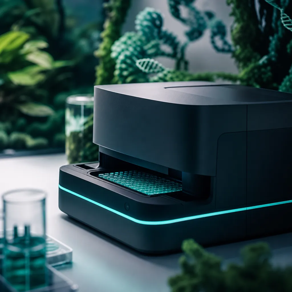 Compact genomic sequencing hardware on a bench
